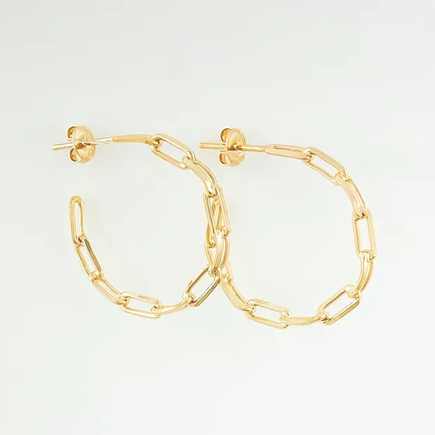 BRINCO MEIA ARGOLA CORRENTE CARTIER