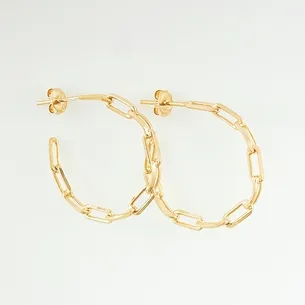 BRINCO MEIA ARGOLA CORRENTE CARTIER
