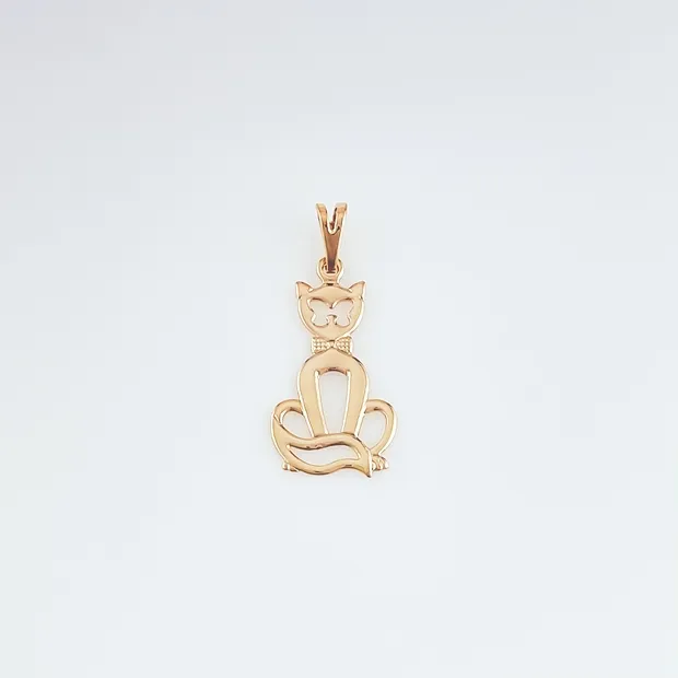 PINGENTE GATO LISO VAZADO