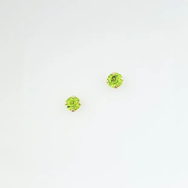 BRINCO PONTO CRISTAL VERDE CLARO