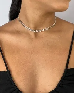 CORRENTE CHOKER RABO DE PEIXE