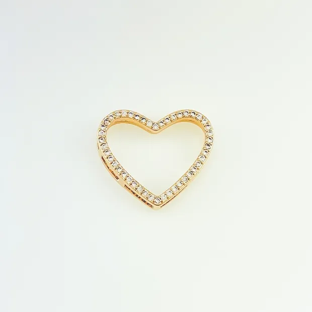PINGENTE CORACAO CRAVEJADO MICRO ZIRCONIA