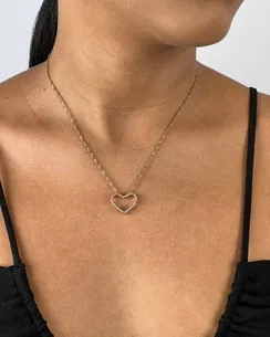 PINGENTE CORACAO CRAVEJADO MICRO ZIRCONIA