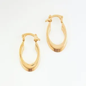 BRINCO ARGOLA LISA OVAL PEQUENA