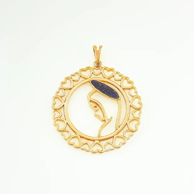PINGENTE MANDALA COM ROSTO NOSSA SENHORA