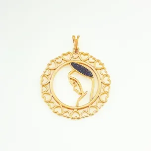 PINGENTE MANDALA COM ROSTO NOSSA SENHORA