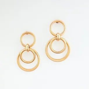 BRINCO DOIS CIRCULOS VAZADOS LISO