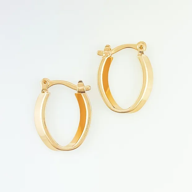 BRINCO ARGOLA OVAL LISA PEQUENA
