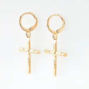 BRINCO TRANQUETA COM CRUCIFIXO