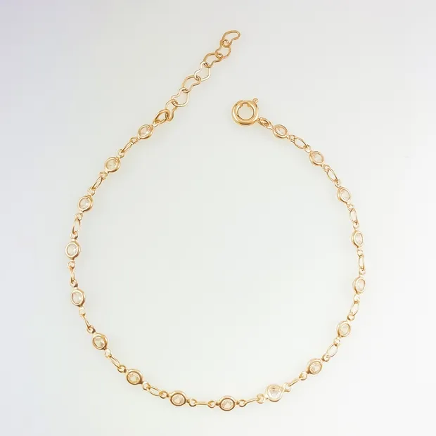 PULSEIRA COM ZIRCONIA CRISTAL FEMININA