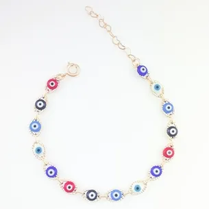 PULSEIRA OLHO GREGO COLORIDO FEMININA