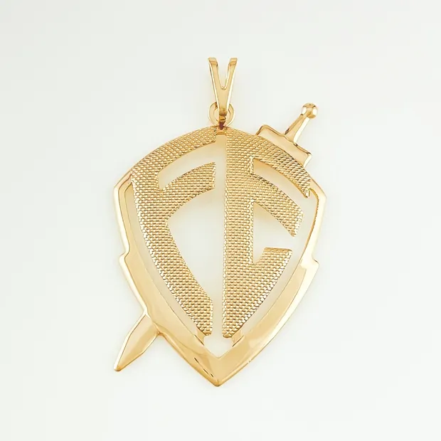 PINGENTE ESCUDO FE ESTAMPADO