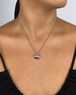 PINGENTE COROA CRAVEJADA MICRO ZIRCONIA
