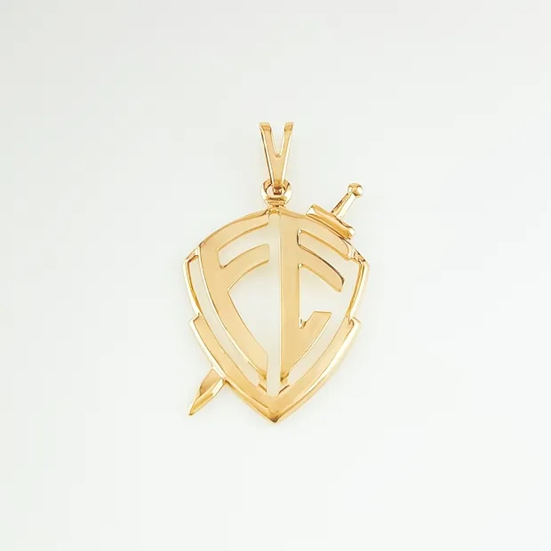PINGENTE ESCUDO DA FE LISO VAZADO