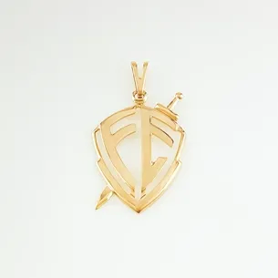 PINGENTE ESCUDO DA FE LISO VAZADO