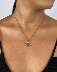 PINGENTE LETRA CRAVEJADA MICRO ZIRCONIA