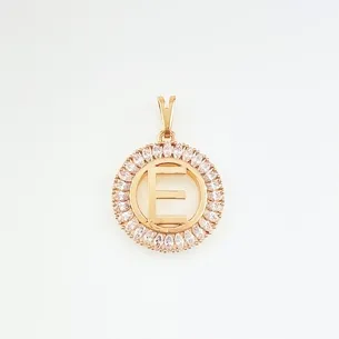 PINGENTE LETRA CRAVEJADA MICRO ZIRCONIA