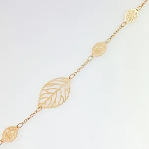 PULSEIRA COM FOLHAS VAZADA FEMININA