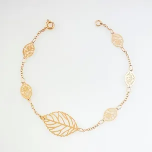 PULSEIRA COM FOLHAS VAZADA FEMININA