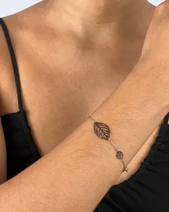 PULSEIRA COM FOLHAS VAZADA FEMININA