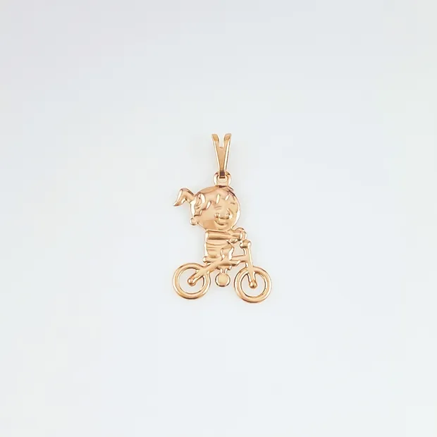 PINGENTE MENINA NA BICICLETA