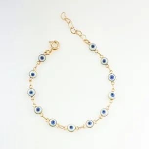 PULSEIRA OLHO GREGO AZUL CELESTE INFANTIL