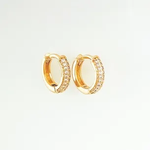 BRINCO ARGOLINHA CRAVEJADA MICRO ZIRCONIA