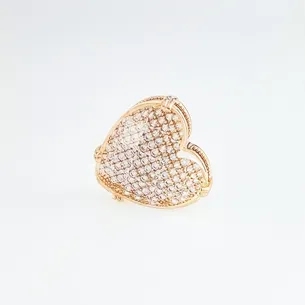 PINGENTE CORACAO PEDRA CRISTAL CRAVEJADO MICRO ZIRCONIA