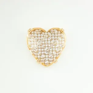 PINGENTE CORACAO PEDRA CRISTAL CRAVEJADO MICRO ZIRCONIA