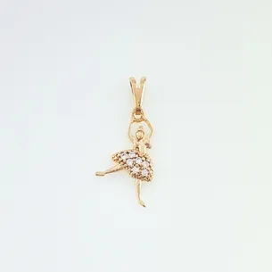 PINGENTE BAILARINA CRAVEJADA COM MICRO ZIRCONIA