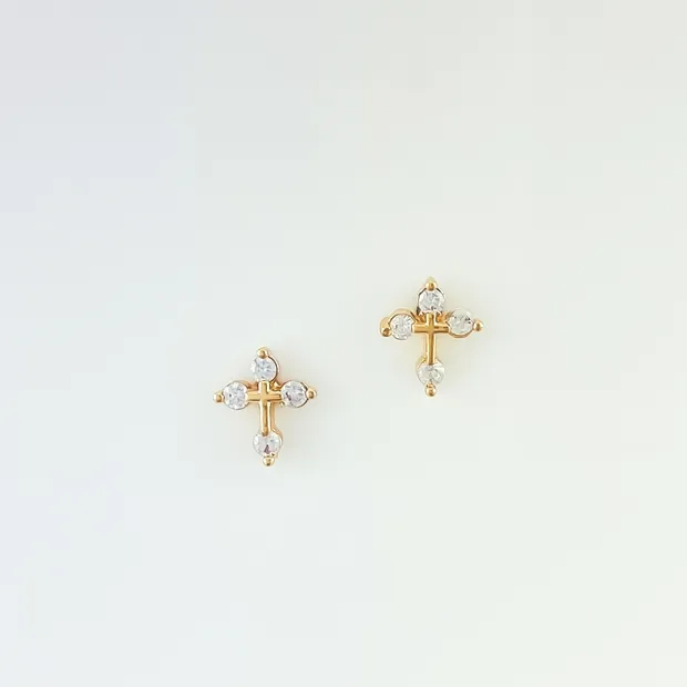 BRINCO CRUZ CRAVEJADA DE MICRO ZIRCONIA