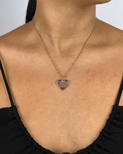 PINGENTE CORACAO COM PAI NOSSO