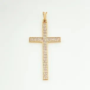 PINGENTE CRUZ CRAVEJADA MICRO ZIRCONIA