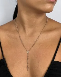 COLAR TERCO CRUCIFIXO LISO