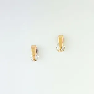 BRINCO BOBRADO COM ZIRCONIA NA PONTA