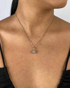 PINGENTE REDONDO PONTO DE LUZ ZIRCONIA