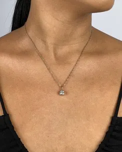 PINGENTE REDONDO PONTO DE LUZ ZIRCONIA