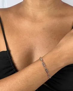 PULSEIRA ELOS COM 3 CORACOES FEMININA
