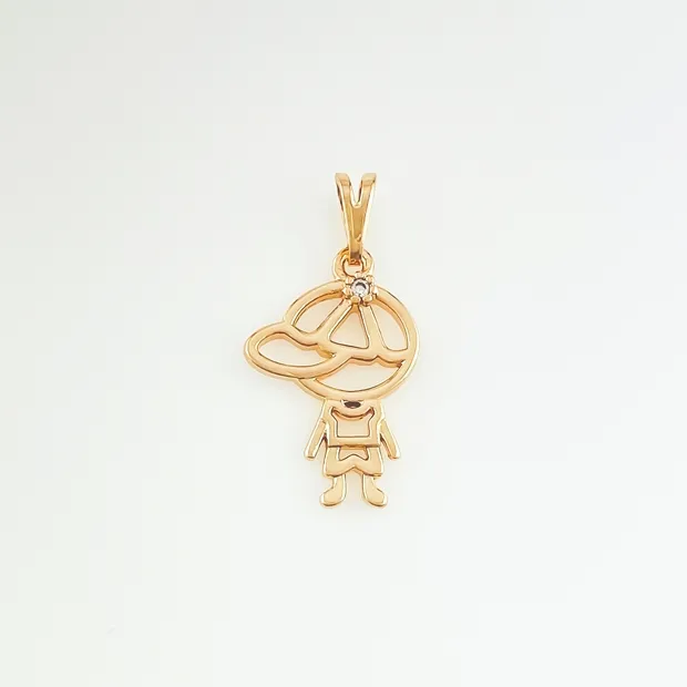 PINGENTE MENINO COM ZIRCONIA