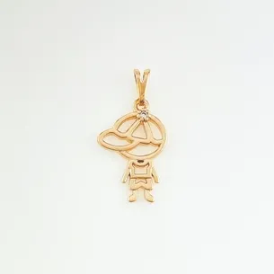 PINGENTE MENINO COM ZIRCONIA