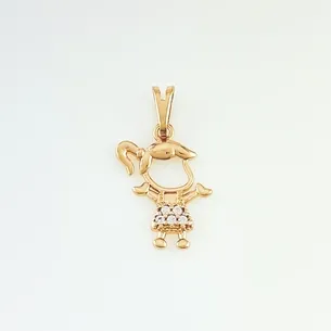 PINGENTE MENINA CRAVEJADA MICRO ZIRCONIA