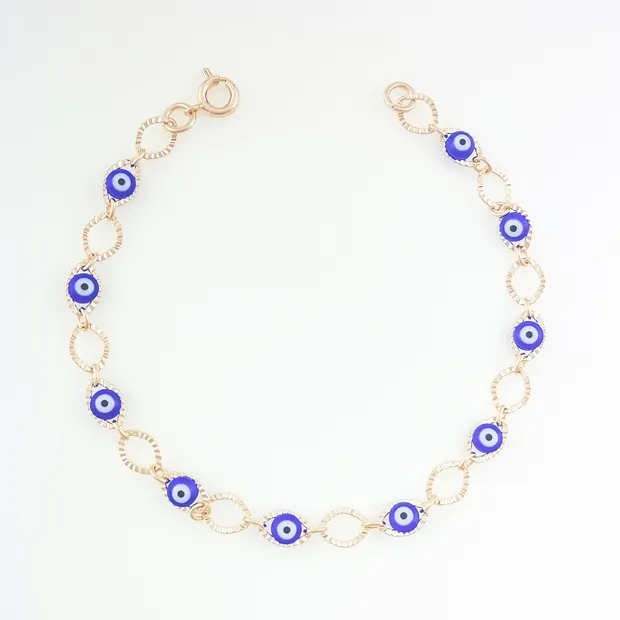 PULSEIRA OLHO GREGO AZUL FEMININA