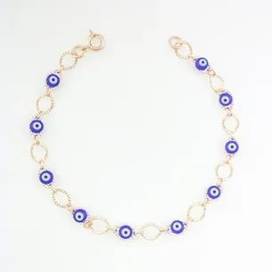 PULSEIRA OLHO GREGO AZUL FEMININA