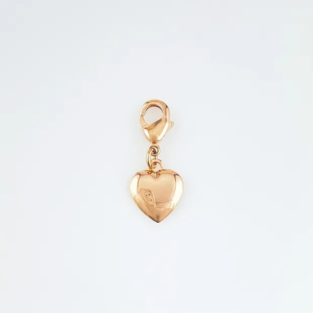 PINGENTE CORACAO PARA CORRENTE, PULSEIRA E TORNOZELEIRA.