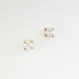 BRINCO PONTO DE LUZ QUADRADO ZIRCONIA
