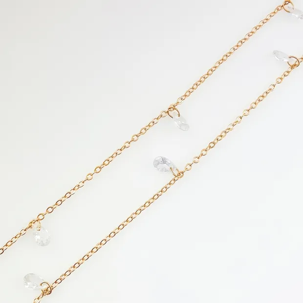 GARGANTILHA COM GOTAS DE ZIRCONIA