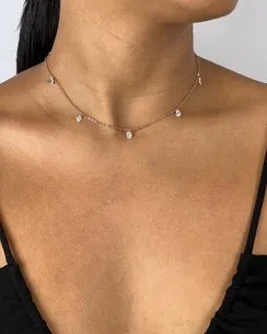 GARGANTILHA COM GOTAS DE ZIRCONIA