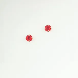 BRINCO PONTO DE CRISTAL VERMELHO