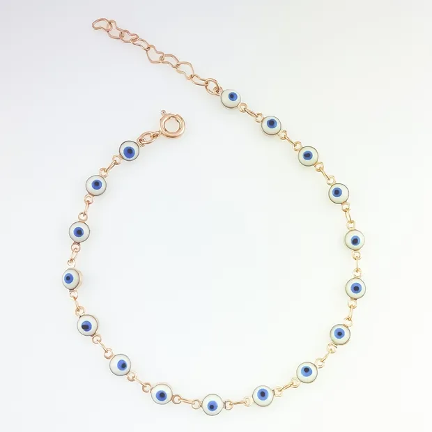 PULSEIRA OLHO GREGO AZUL CELESTE FEMININA