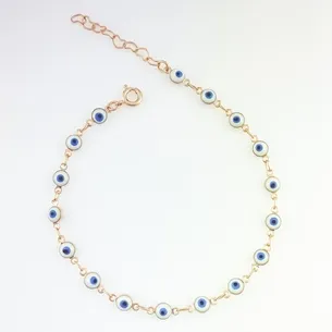 PULSEIRA OLHO GREGO AZUL CELESTE FEMININA